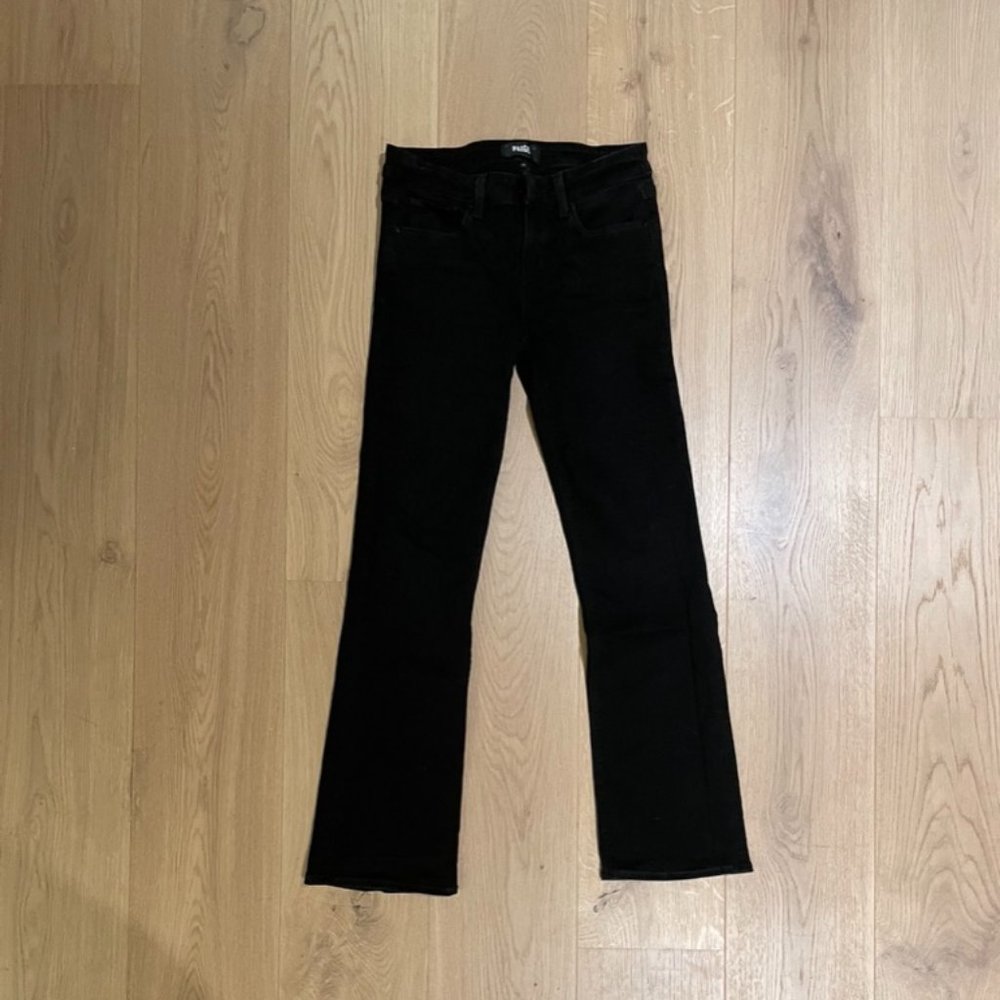 PAIGE Sloane Slight Bootcut in Black/Caviar Size 27 - Picture 2 of 9